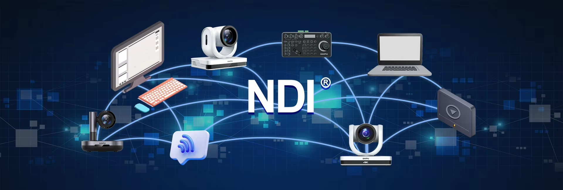 calidad 1080P NDI PTZ cámara de video fábrica